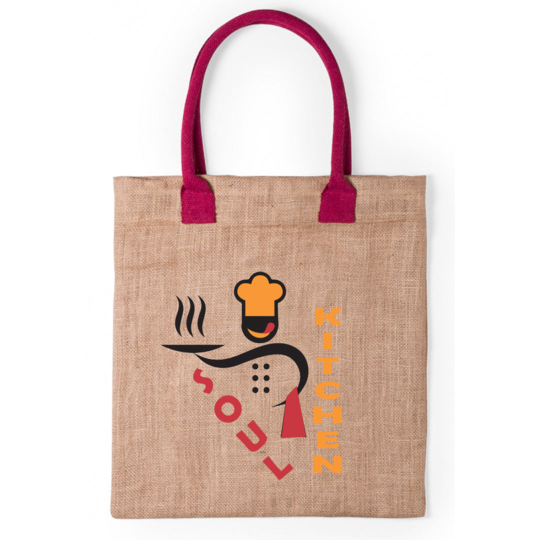 Shopper Juta 38x41 cm manici colorati