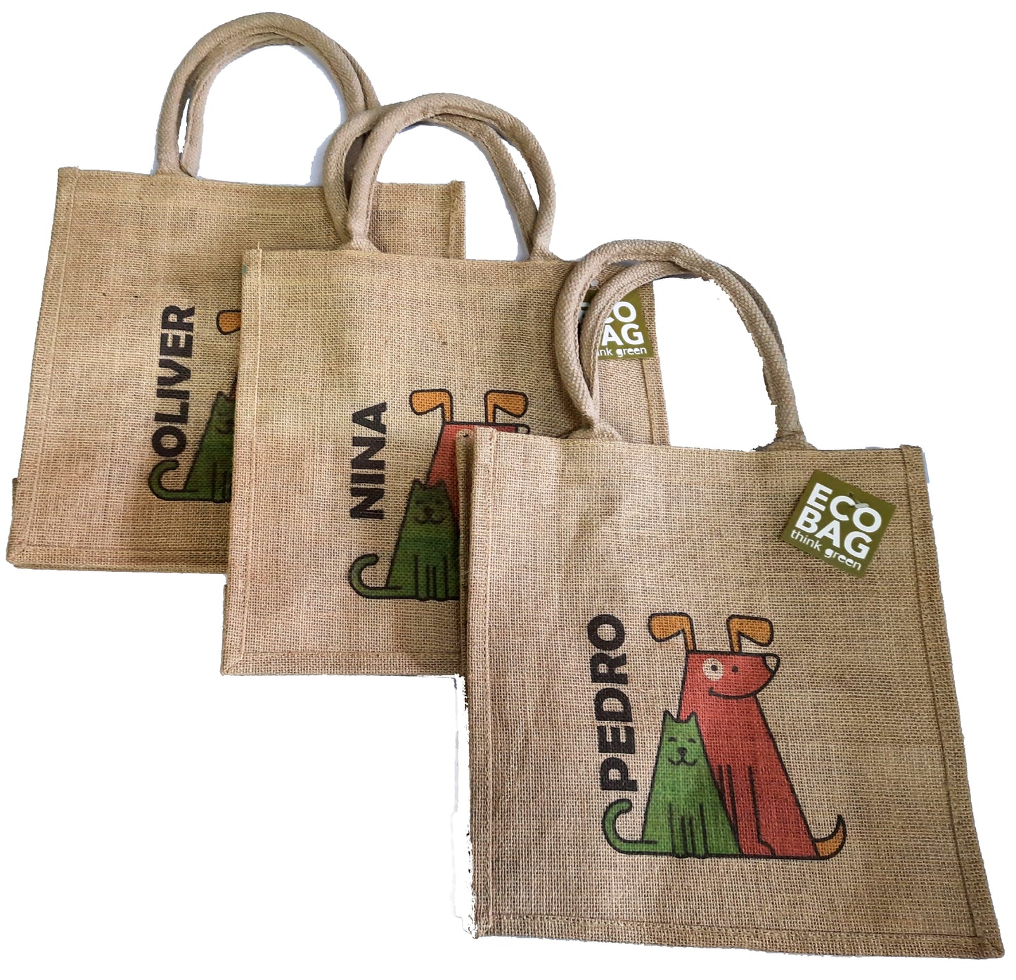 50 Shopper Eco bag juta naturale personalizzate