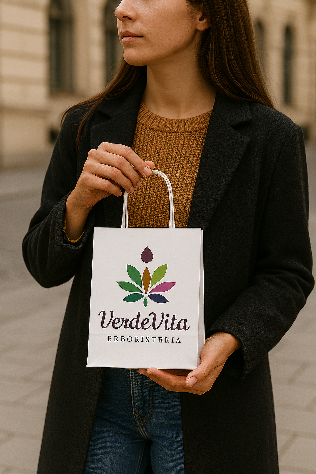 100 Shopper con cordino personalizzate riciclate