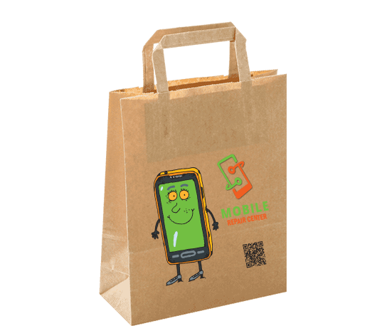 100 Shopper manico piatto 22x29 personalizzate