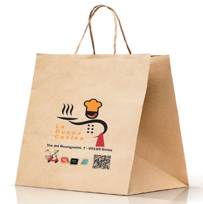 100 Shopper con cordino personalizzate riciclate