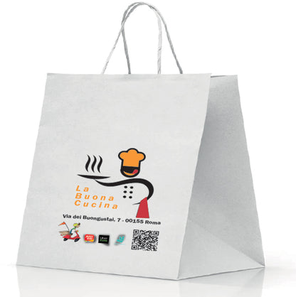 100 Shopper con cordino personalizzate riciclate