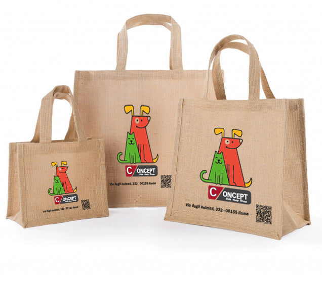 50 Shopper Eco bag juta naturale personalizzate