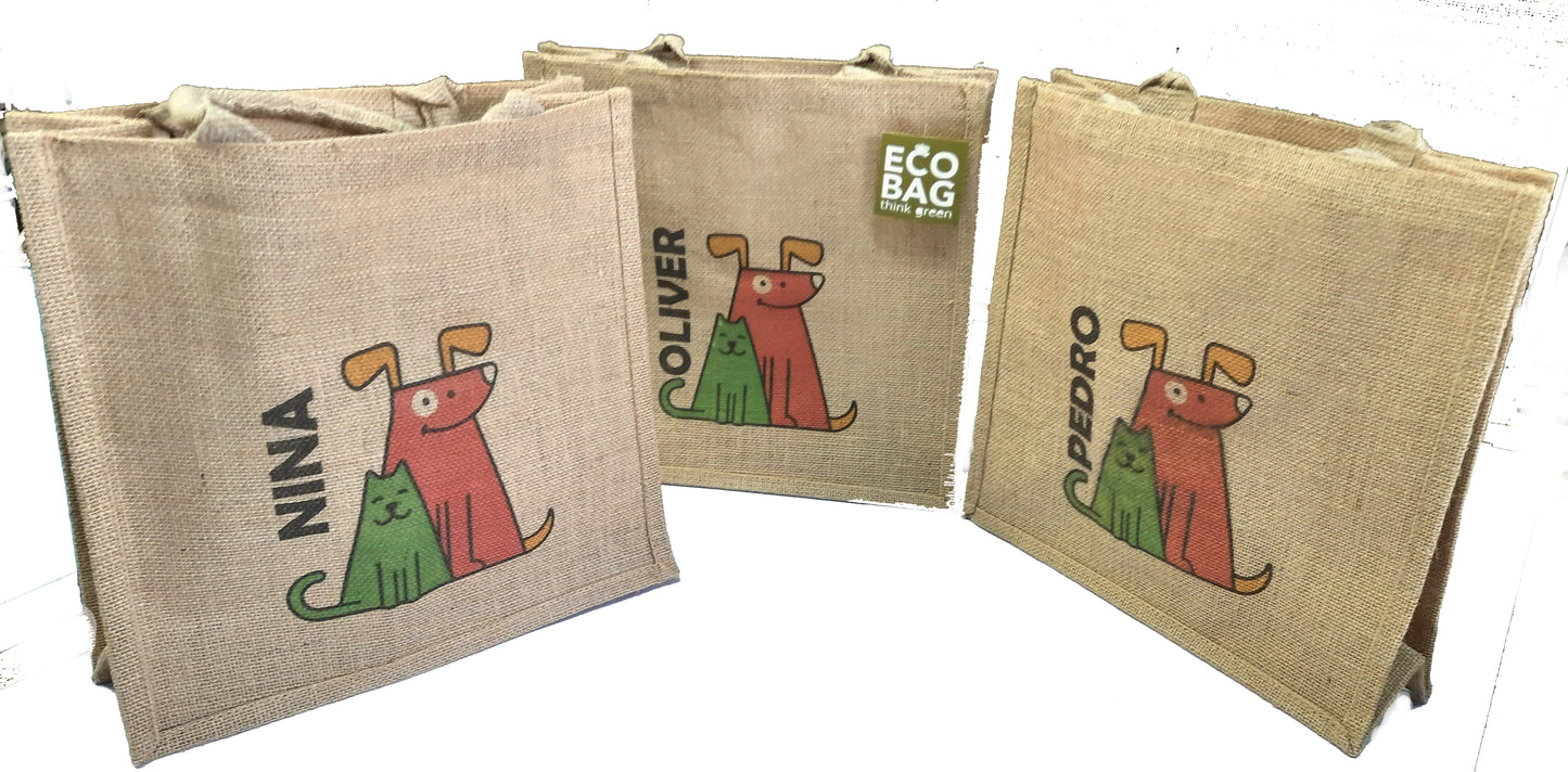 50 Shopper Eco bag juta naturale personalizzate