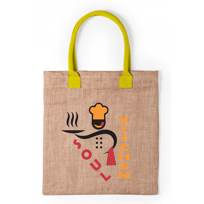 Shopper Juta 38x41 cm manici colorati