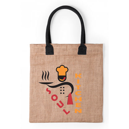 Shopper Juta 38x41 cm manici colorati