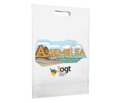 100 Shopper TNT 30x40 Eco con fondo personalizzate