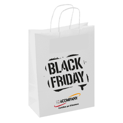 100 Shopper con cordino personalizzate riciclate