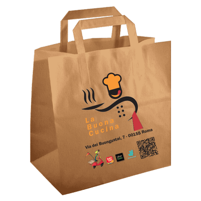 100 Shopper Food Fondo largo personalizzate