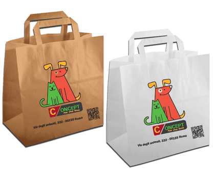 100 Shopper Food Fondo largo personalizzate